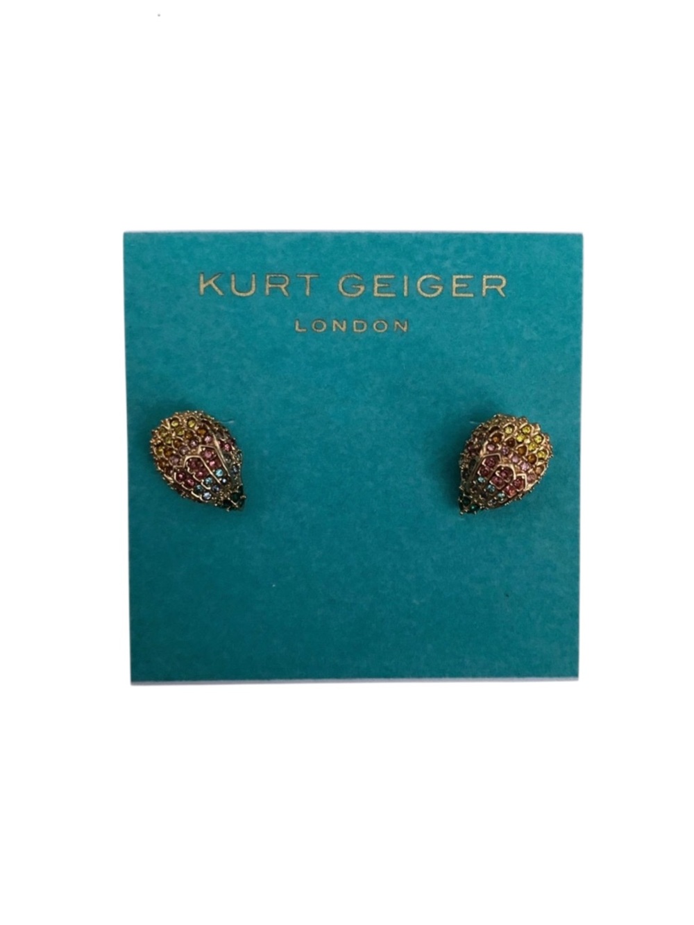 Kurt Geiger London Multicolor Crystal Pavè Eagle Head Stud Earrings